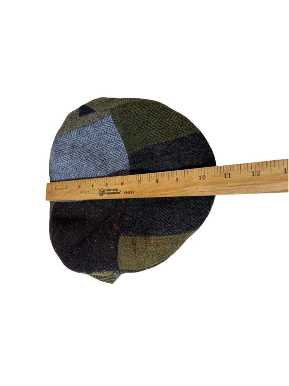 Jonathan Richard Ireland Patchwork Wool Newsboy Cap XL Donegal Tweed Driving Hat